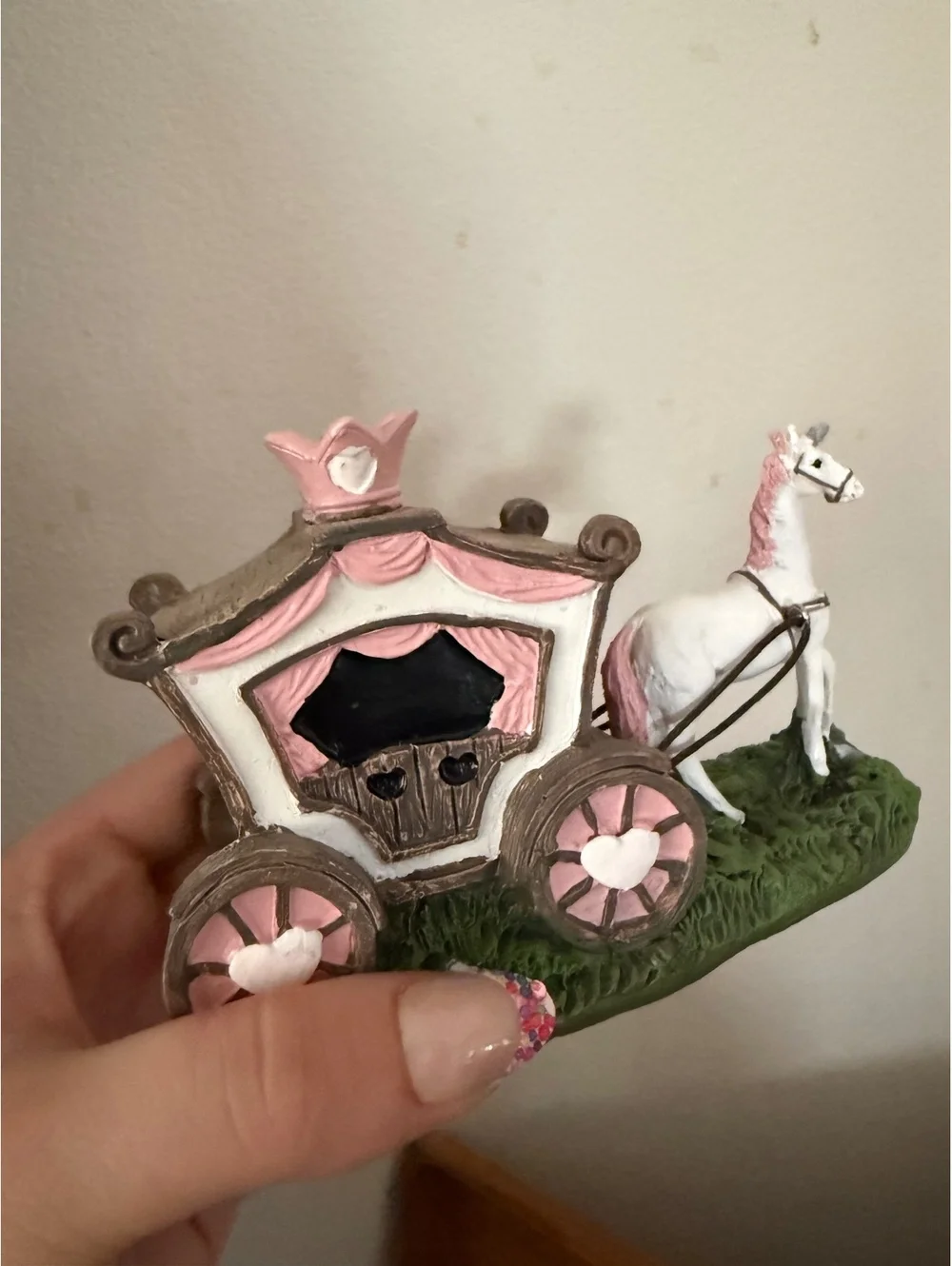 Horse princess carriage collectible unicorn horse whimsy